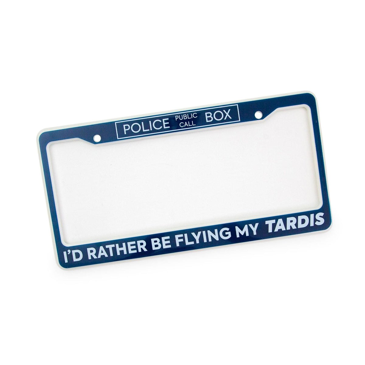 Doctor Who TARDIS Plastic License Plate Frame, Doctor Who car accessory, TARDIS license plate holder, gift for Whovians