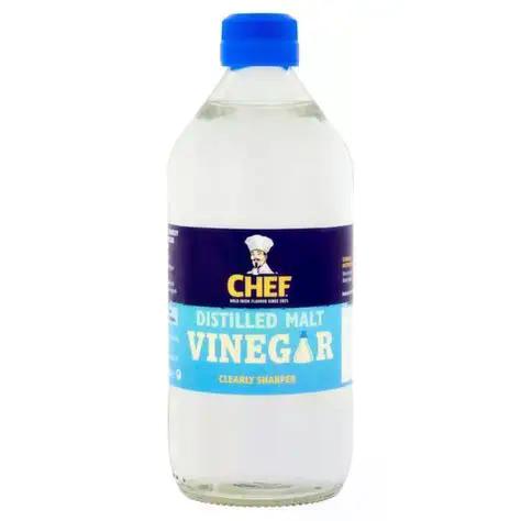 Chef Distilled Malt Vinegar Glass Bottle 284ml