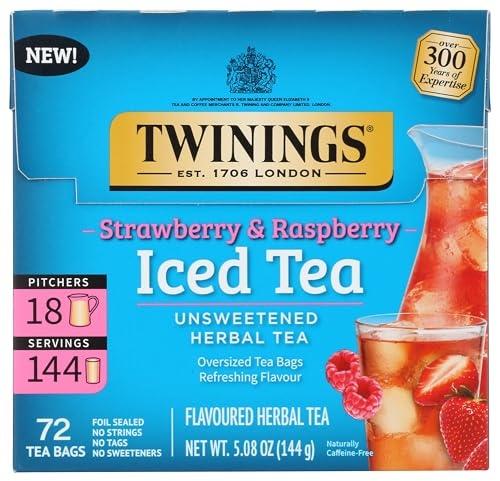 Twinings Strawberry & Raspberry Decaffeinated Iced Tea 72ct/144g