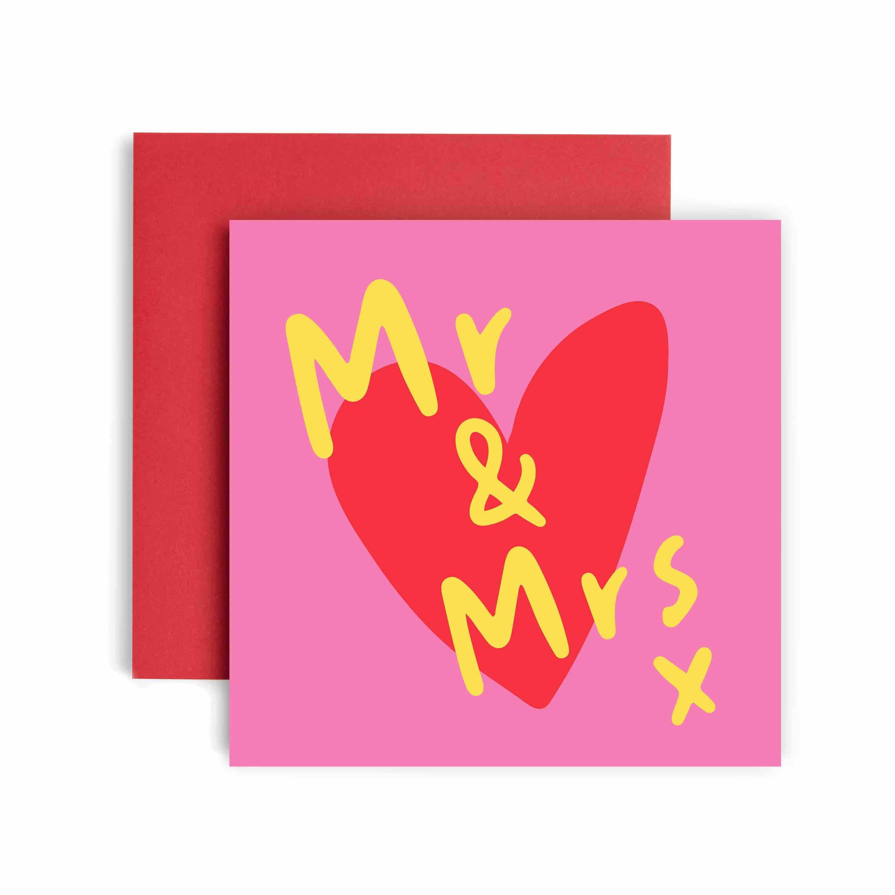 Mr & Mrs Wedding Card