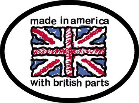 Made in America with British Parts Oval Reflective Decal