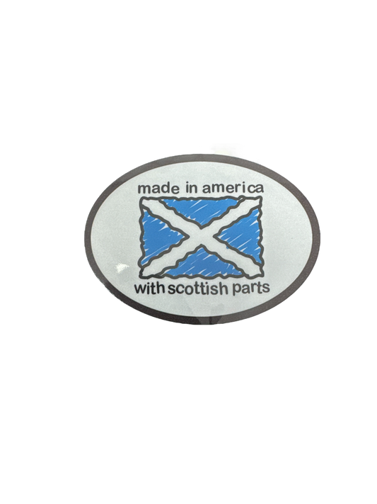 Made in America with Scottish Parts Oval Reflective Decal
