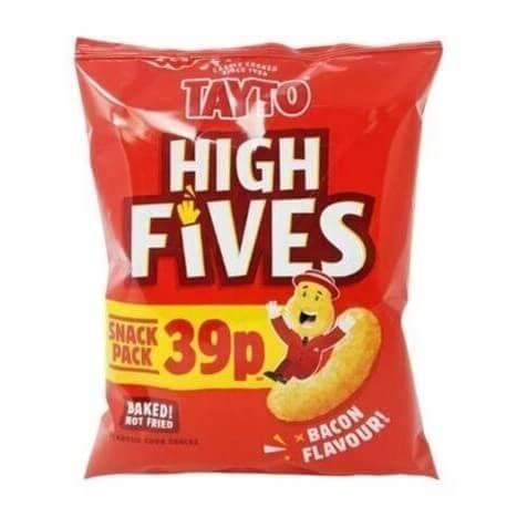 Tayto High Fives Bacon Flavor Chips 25g