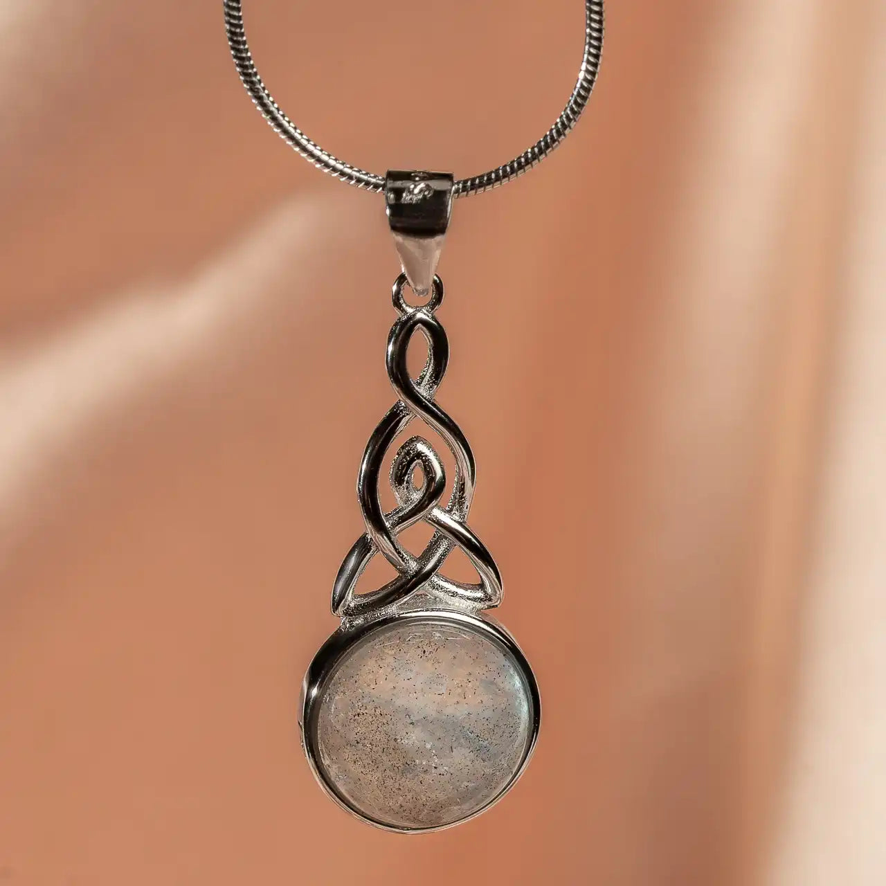 Celtic Mother™ Pendant — 18K White Gold | Moonstone