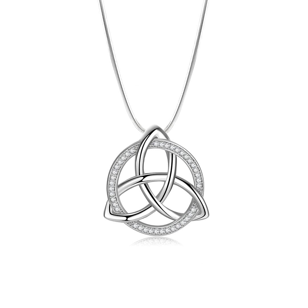 Trinity Knot™ Pendant — 18K White Gold | Diamond