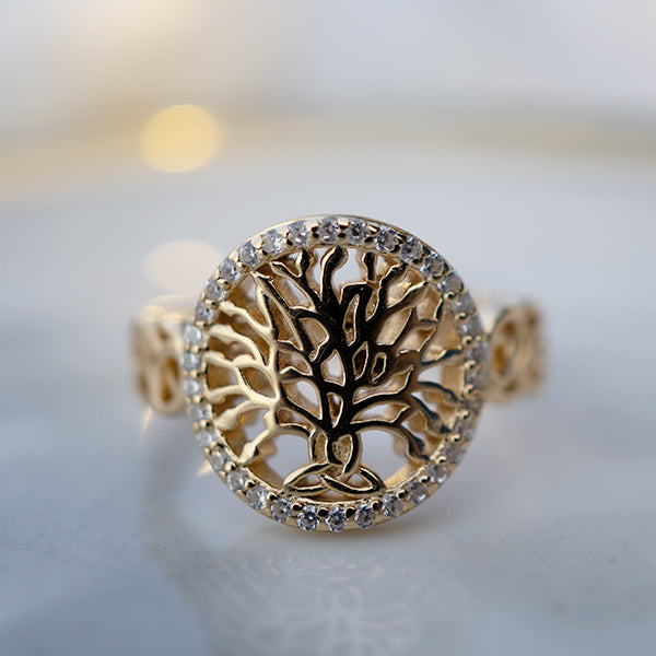 Tree of Life™ Ring — 18K Yellow Gold | Diamond