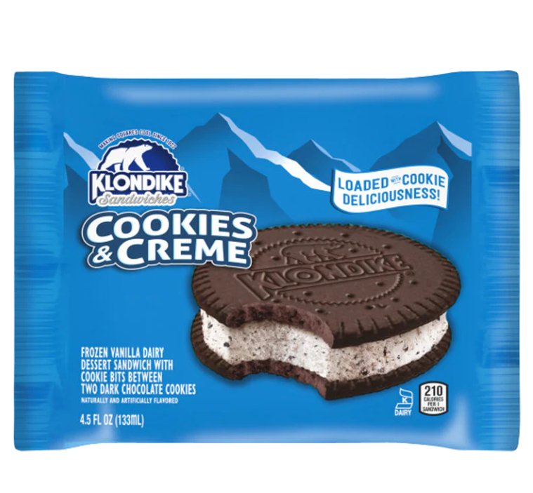 Klondike Cookies & Cream Ice Cream Individual Sandwich (USA)