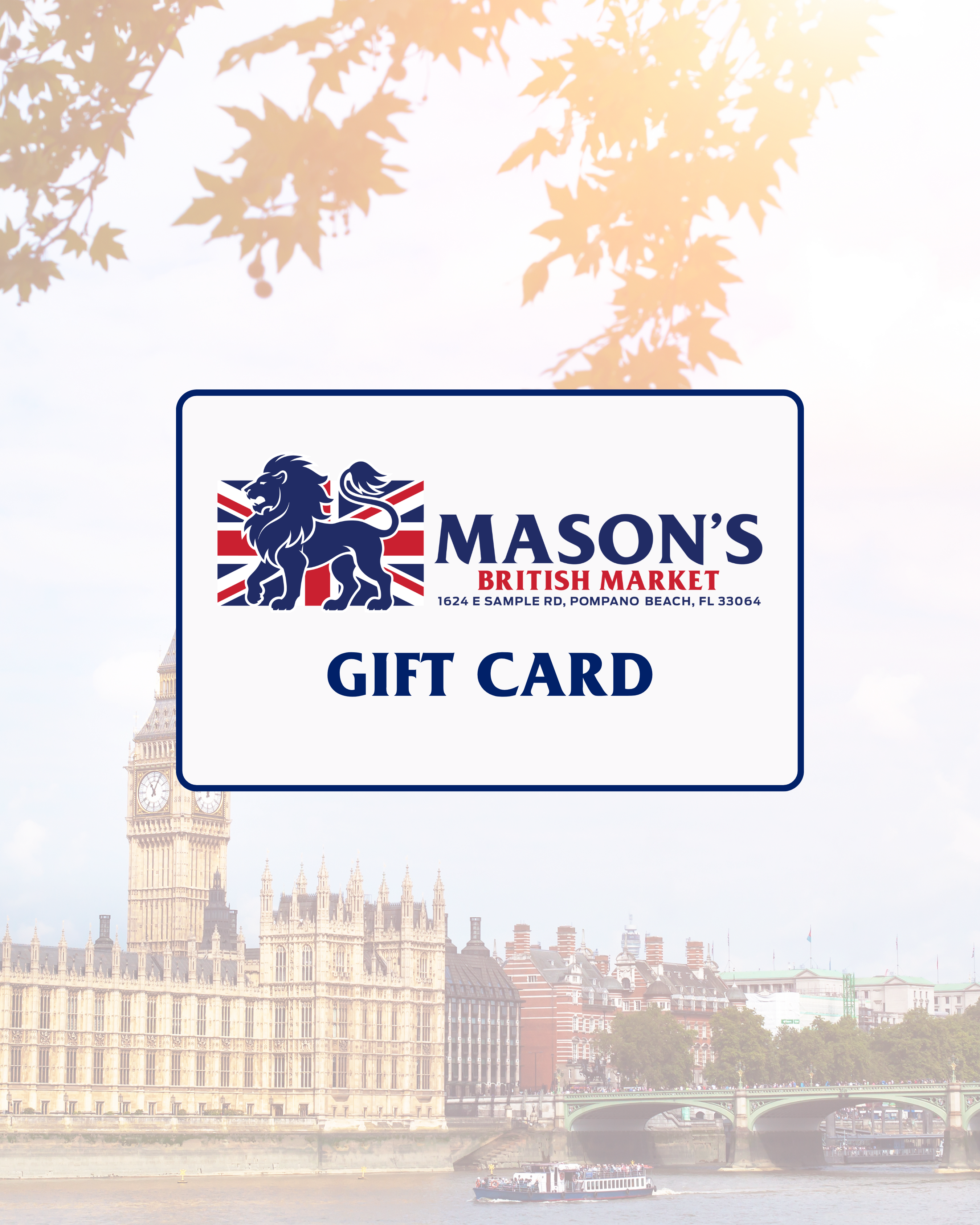 Mason's British Market Gift Card