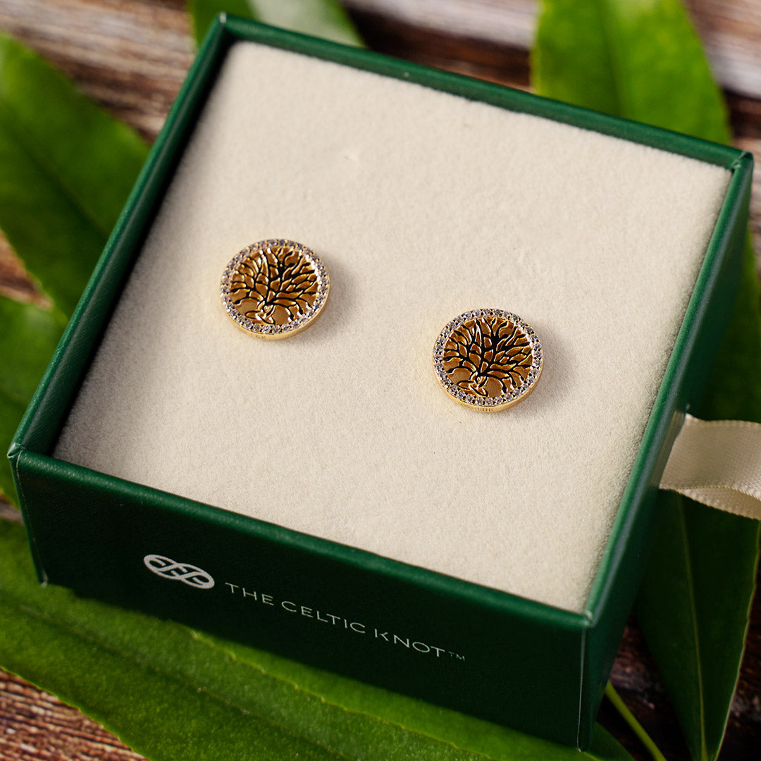 Tree of Life™ Earrings — 18K Yellow Gold | Diamond