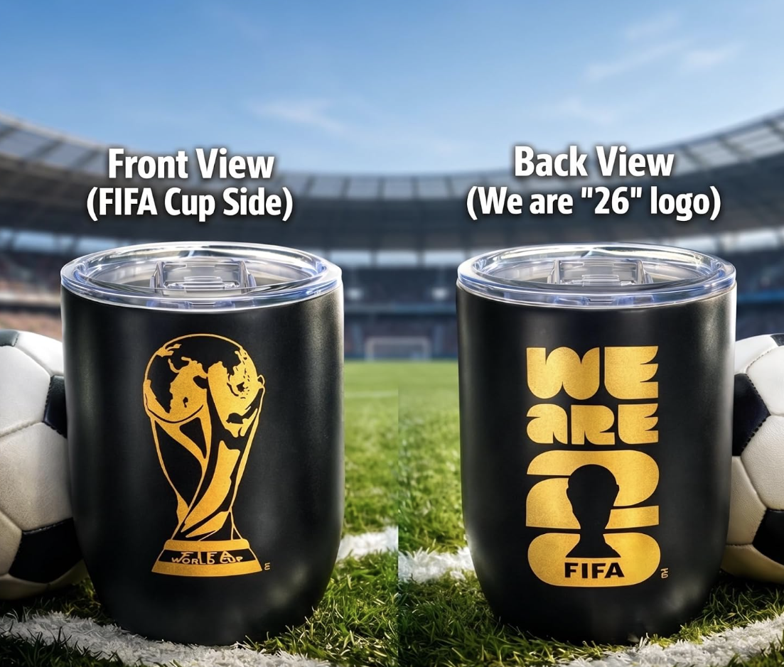 FIFA World Cup 2026 Official 12 oz Insulated Stainless Steel Wine Tumbler