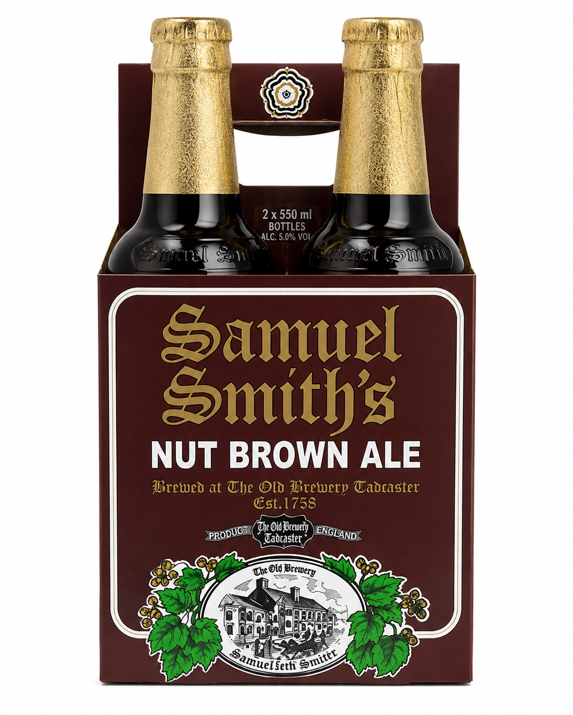 Samuel Smith Nut Brown Ale imported English beer 4 pack of 12oz bottles