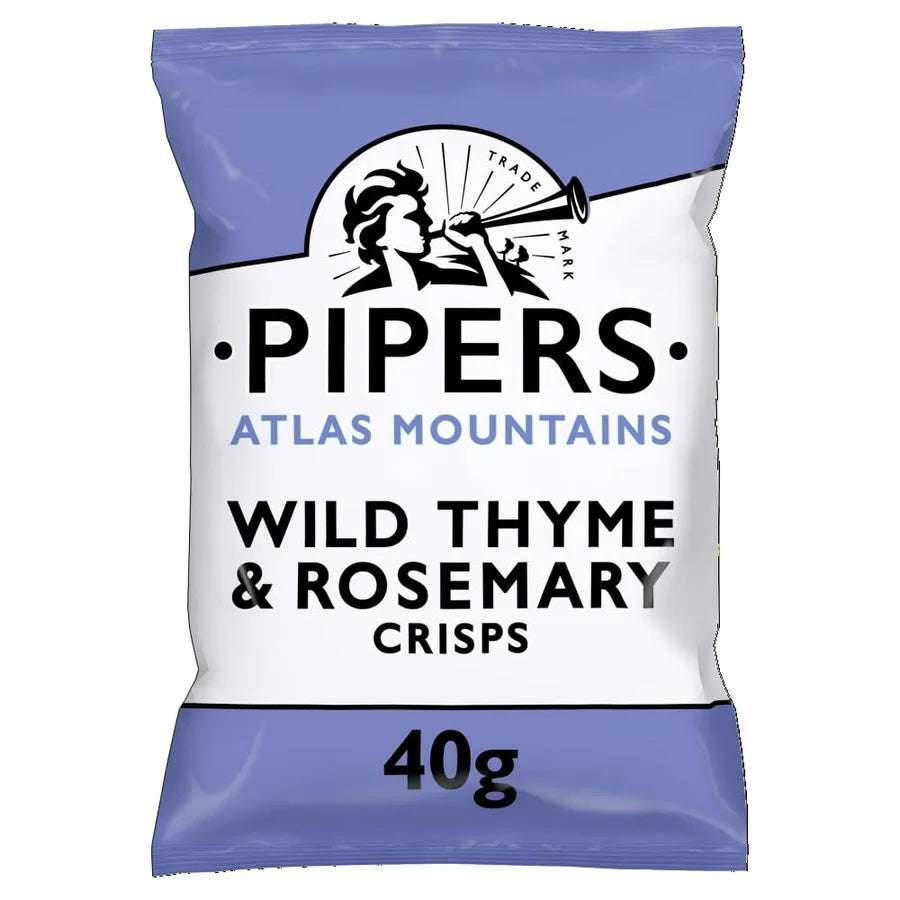 Pipers Atlas Mountain Wild Thyme and Rosemary Crisps 40g