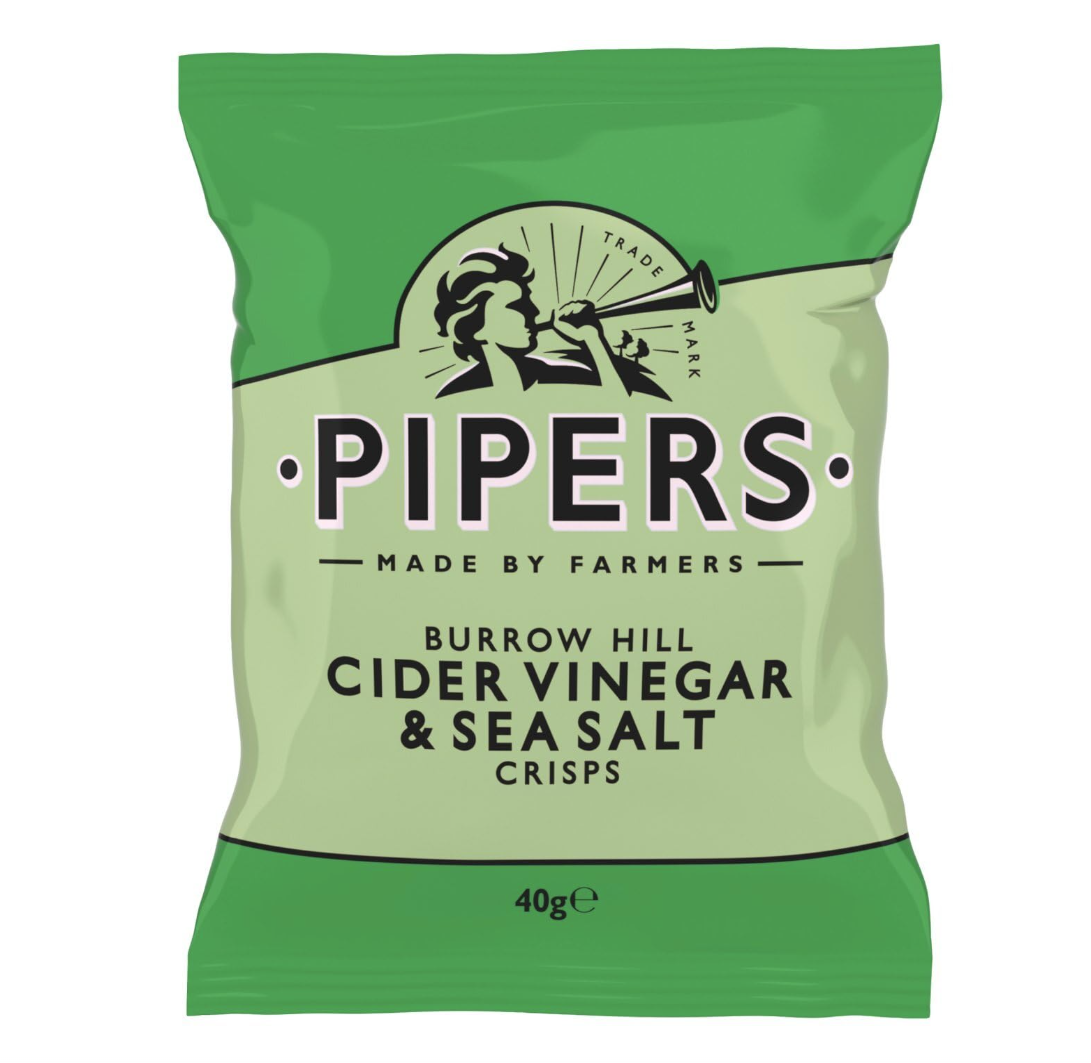 Pipers Cider Vinegar and Sea Salt Crisps 40g