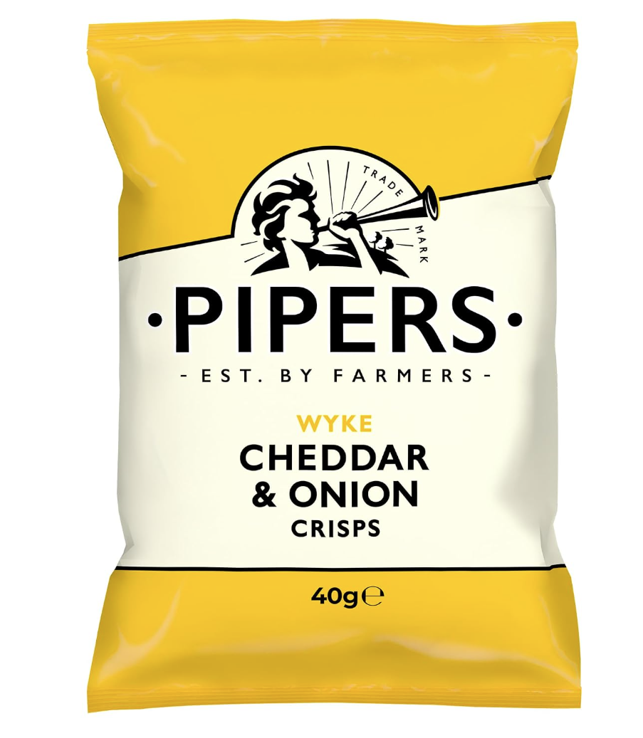 Pipers Wyke Cheddar & Onion Crisps 40g