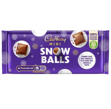 Cadbury Mini Snowballs Gift Bar 110g
