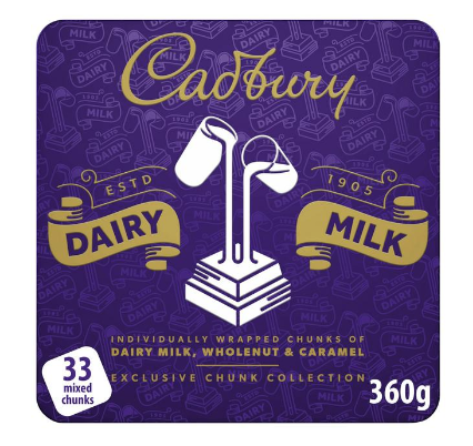 Cadbury Mixed Chunks Tin 360g (BB 31/03/26)