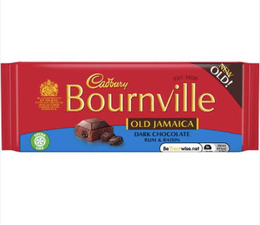 Cadbury Bournville Old Jamaica Dark Chocolate Rum & Raisin 100g