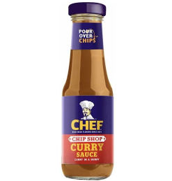 Chef Chip Shop Curry Sauce Glass Bottle 325g