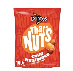 Walkers That's Nuts - Doritos Chilli Heatwave Flavour Coated Peanuts 160g