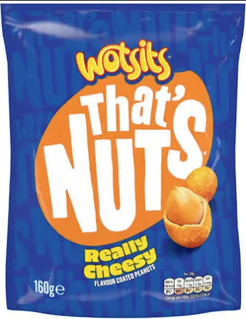 Walkers That's Nuts - Wotsits Really Cheesy Flavour Coated Peanuts 160g
