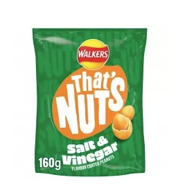 Walkers That's Nuts - Salt & Vinegar Flavour Coated Peanuts 160g