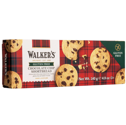 Walker's Gluten Free Chocolate Chip Shortbread 140g