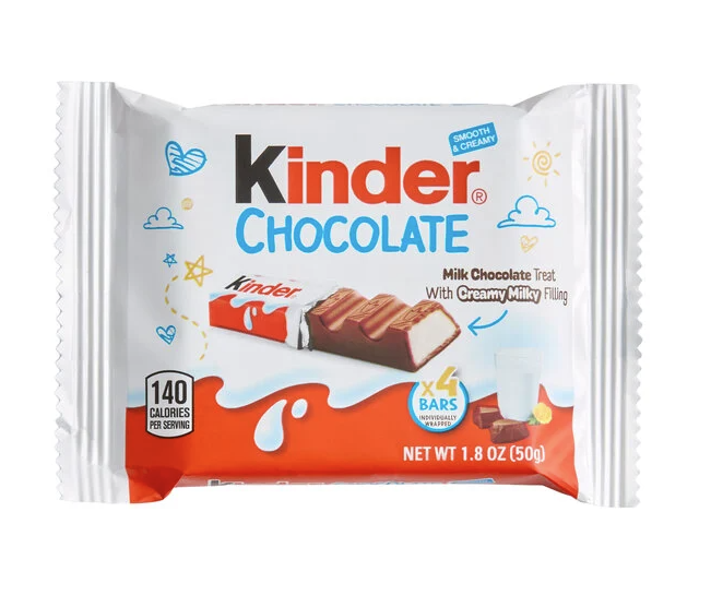 Kinder Chocolate 4 Bars 50g