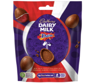 Cadbury Dairy Milk Mini Daim Eggs Bag 77g