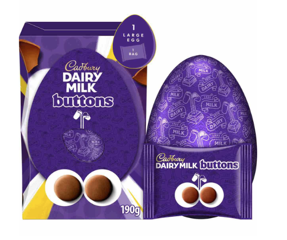 Cadbury Dairy Milk Buttons Egg 190g