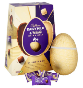 Cadbury Dairy Milk & White Half & Half Ultimate Egg 360g