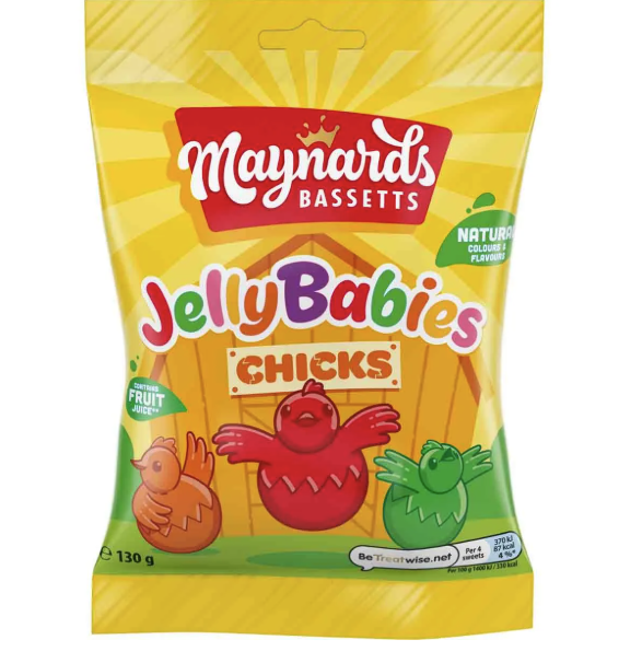 Maynards Bassetts Jelly Babies Chicks 130g