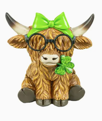 Bespectacled St. Patrick's Lucky Highland Cows