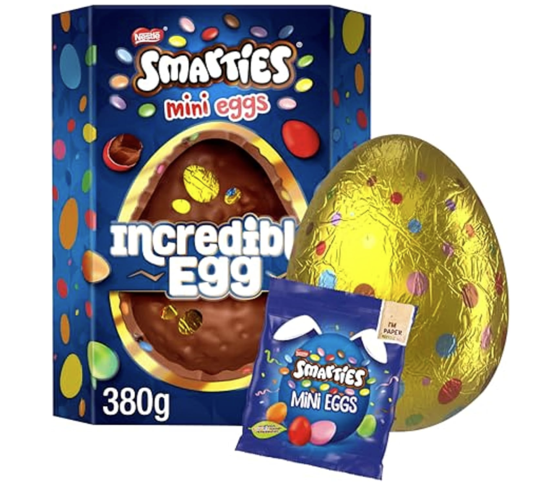 Nestle Smarties Mini Eggs Giant Inclusions Egg 380g