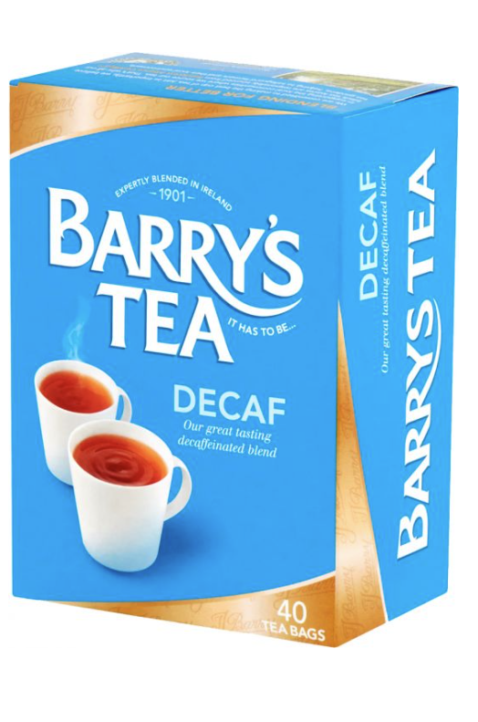 Barrys Tea Decaffeinated 40 Bags 125g