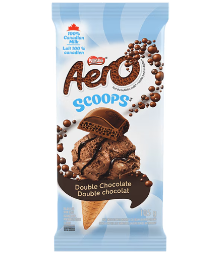 Aero Scoops Double Chocolate Bar 105g (Canada)