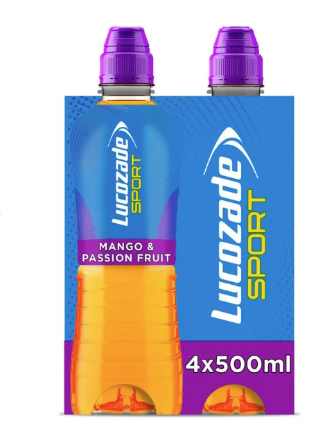 Lucozade Sport Mango and Passion Fruit Bottle 4pk (4x500ml)