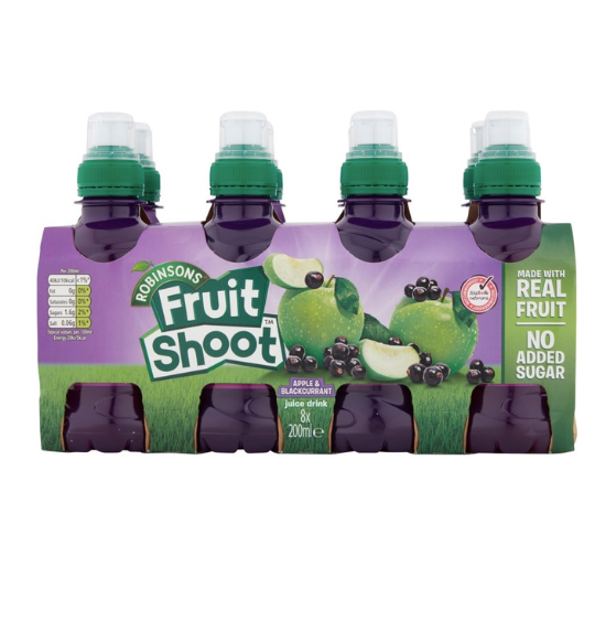 Robinsons Fruit Shoot Apple & Blackcurrant 8pk (8 x 200ml)