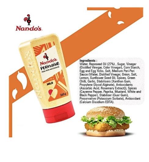 Nando's Perinaise Peri-Peri Mayonnaise Mild 265g (BB 27/06/26)