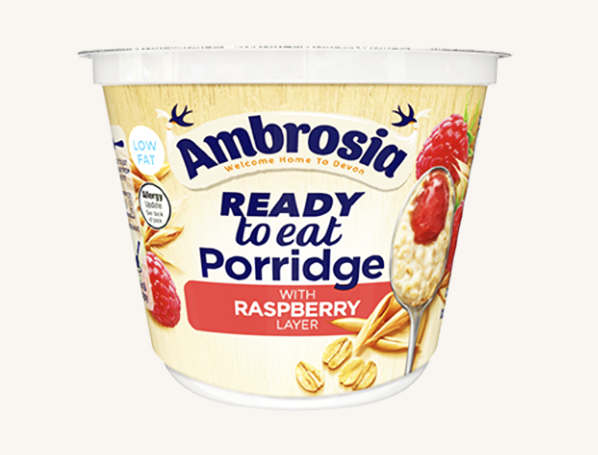 Ambrosia Ready to Eat Porridge Pot - Raspberry 210g