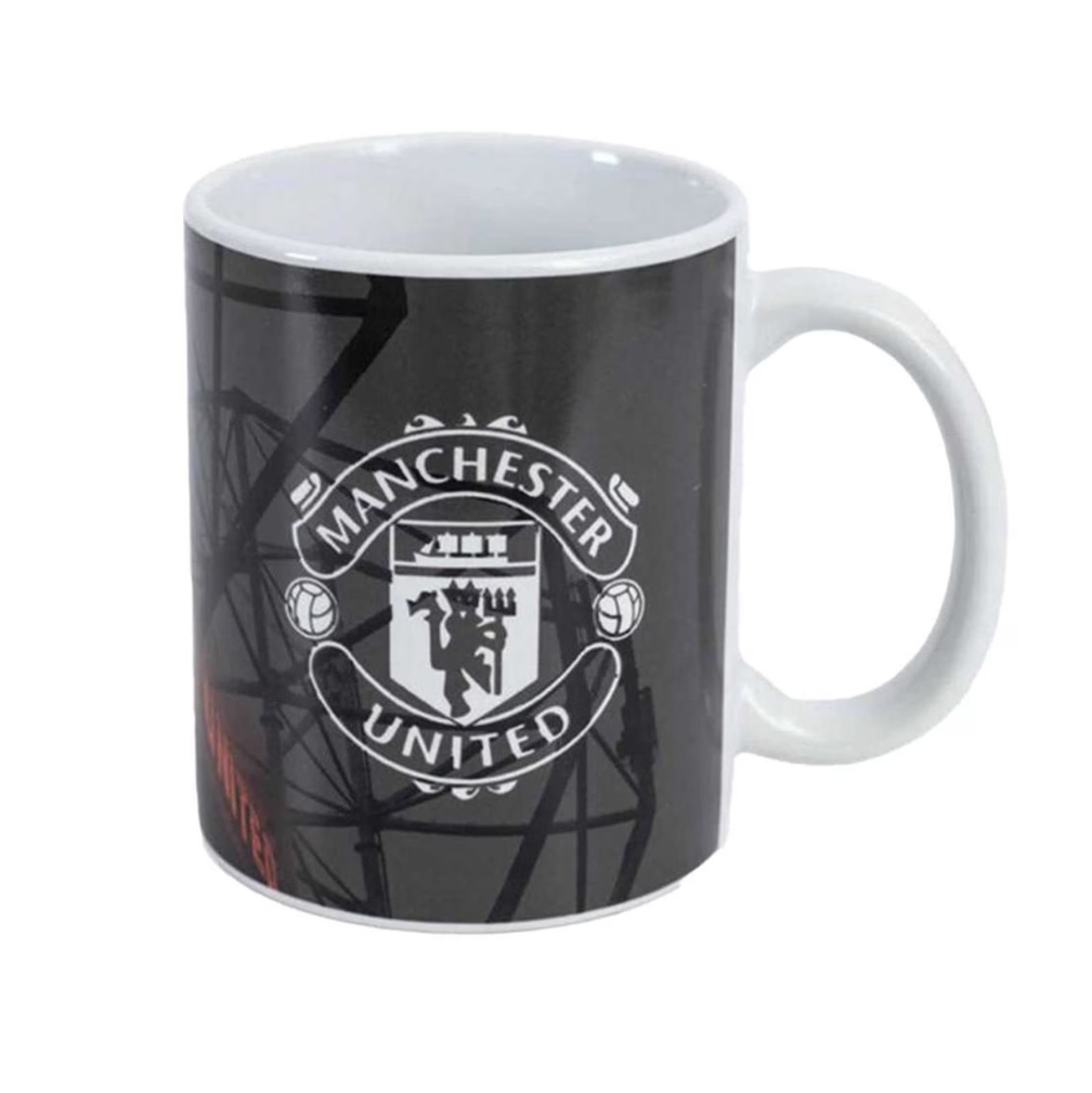 Manchester United Black Ceramic Boxed Mug - Officially Licensed