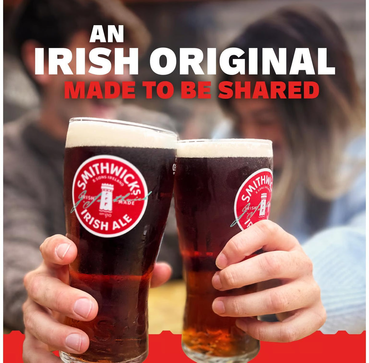 Smithwick’s Irish Red Ale 14.9oz 4 Pack Cans, classic Irish red ale, brewed in Ireland