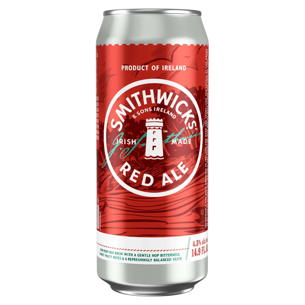 Smithwick’s Irish Red Ale 14.9oz Can, classic Irish red ale, brewed in Ireland