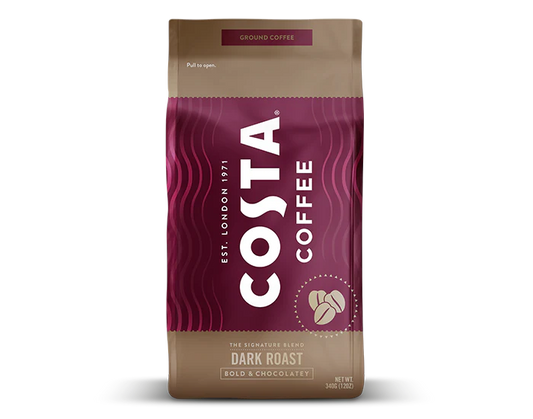 Costa Dark Roast Ground Coffee - 12oz Bag