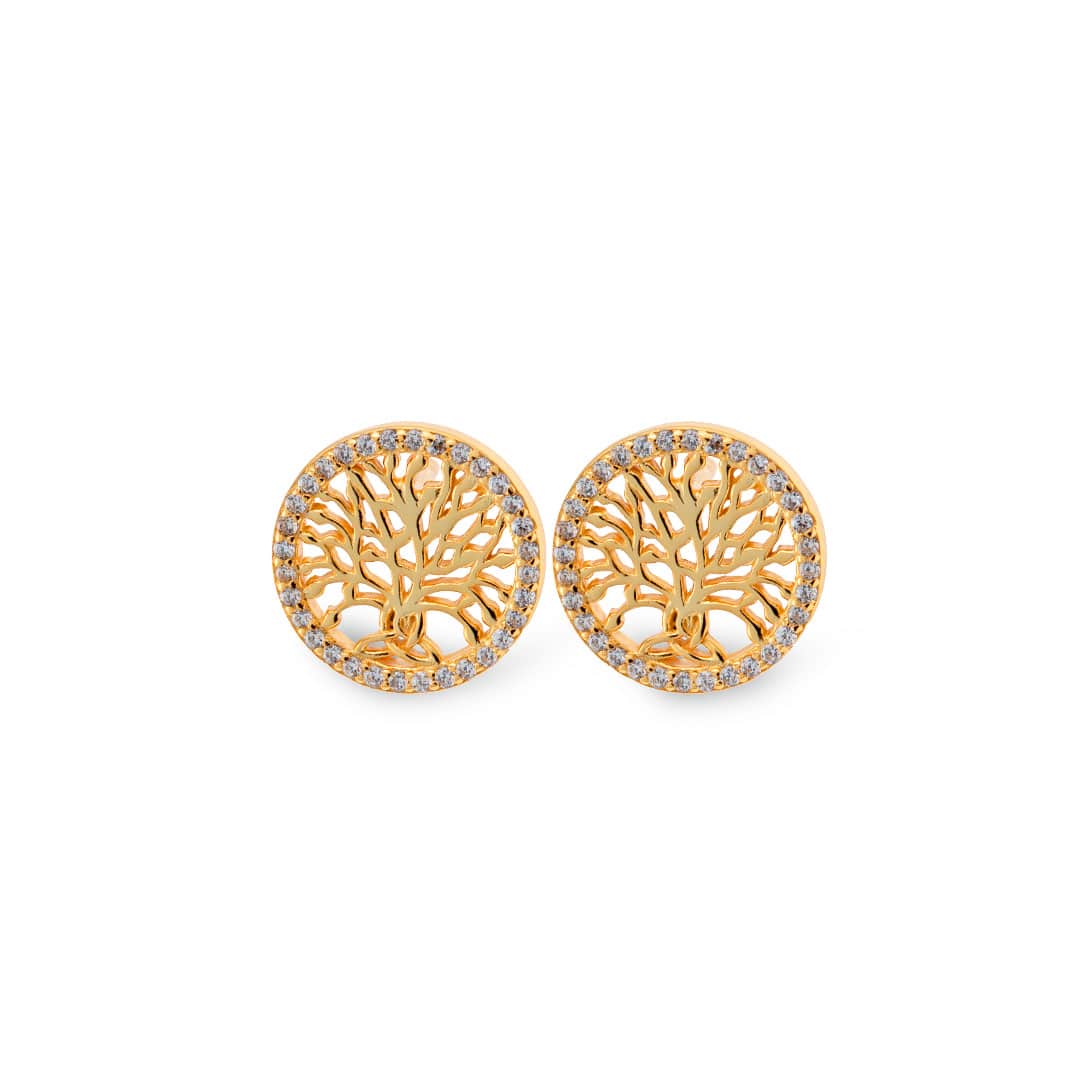 Tree of Life™ Earrings — 18K Yellow Gold | Diamond