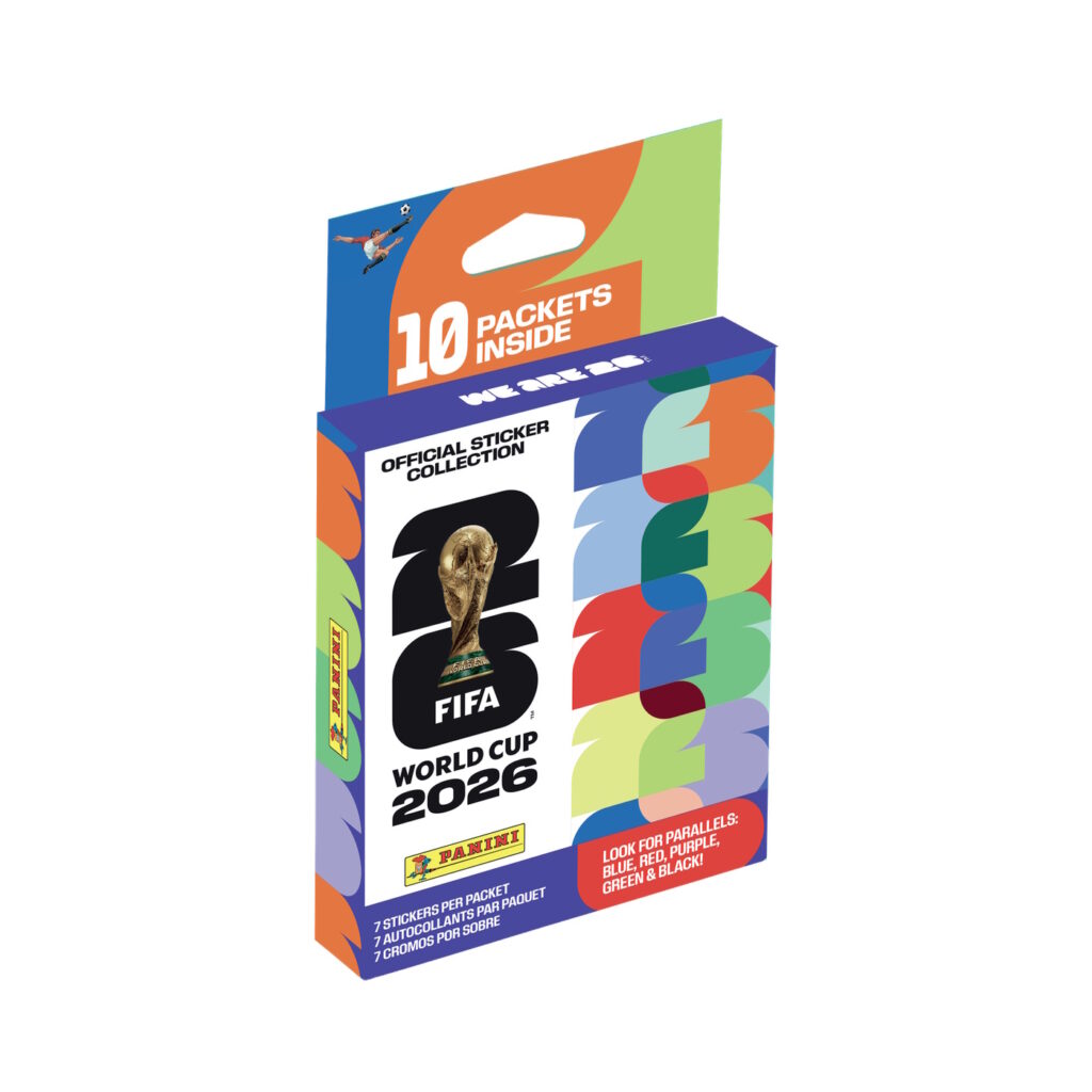 2026 PANINI FIFA WORLD CUP STICKERS – MEGA BLASTER BOX (70 STICKERS)