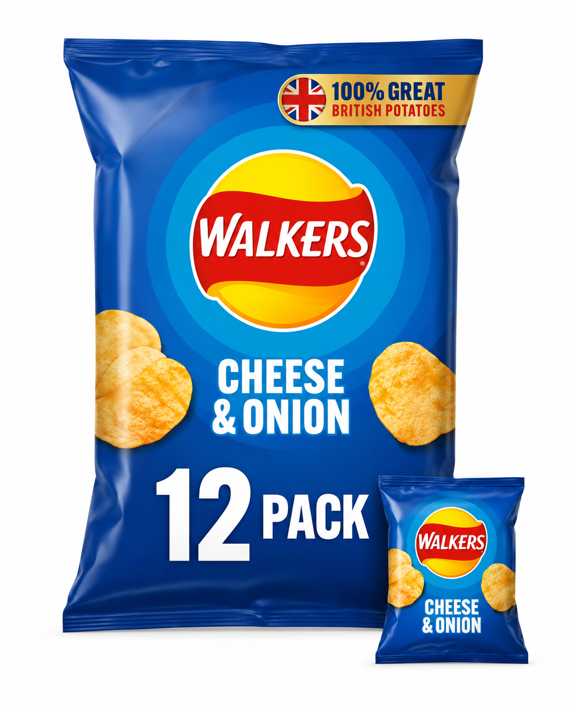 Walker Cheese & Onion Crisps 12pk (12x25g)