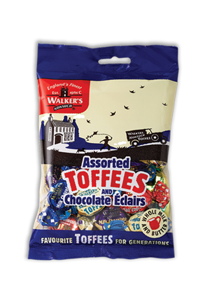 Walker's Nonsuch Assorted Toffees and Chocolate Eclairs Bag 150g