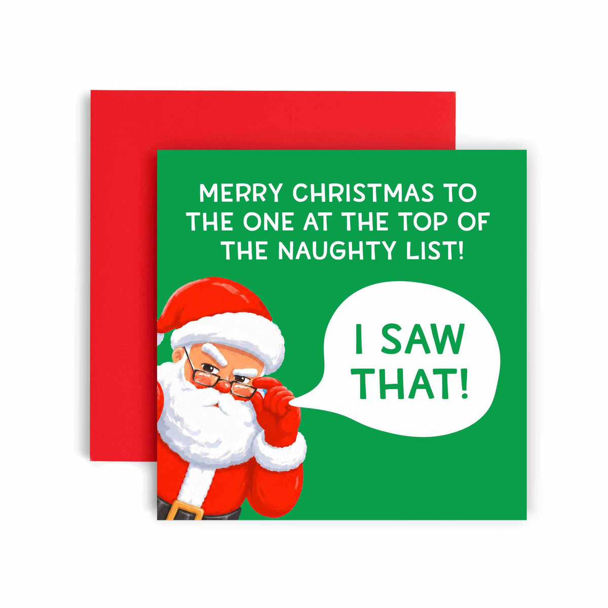 Top of the Naughty List I Saw That Funny Christmas Card