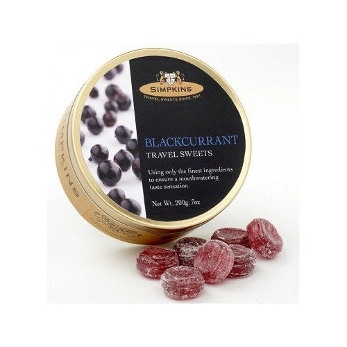 Simpkins Travel Sweets Blackcurrant Tin 200g