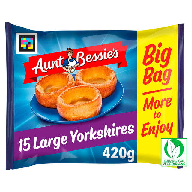 Aunt Bessies Proper Good LARGE Yorkshires 15pk 420g (FROZEN)